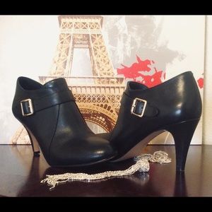 Black zipper booties